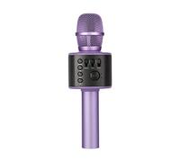 Core Innovations Wireless Bluetooth Karaoke Microphone with Built-in Speakers + HD Recording, Portable Handheld Mic | Lilac