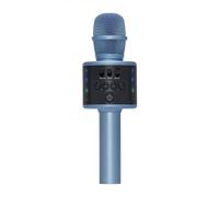 Core Innovations Wireless Bluetooth Karaoke Microphone with Built-in Speakers + HD Recording, Portable Handheld Mic | Blue