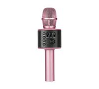 Core Innovations Wireless Bluetooth Karaoke Microphone with Built-in Speakers + HD Recording, Portable Handheld Mic | Rose Gold