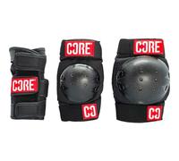 CORE Junior Triple Pad Set Knee Pads Elbow Pads Wrist Guards 6 in 1 Protective Gear Set for Kids Youth Adult for Skateboarding Scooter Cycling BMX Skating Skate - XS (6-10 Years)
