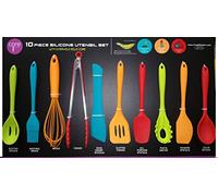 Core Kitchen 10 Piece Silicone Utensil Set in Assorted Colours with Overformed Solid Core