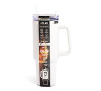 Core Kitchen Hydragear ATLAS 40 oz Stainless Steel Tumbler - Double-Wall Vacuum Insulated with 2-in-1 Lid, Reusable Straw & Handle - BPA-Free - Anchored