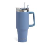 Core Kitchen Hydragear ATLAS 40 oz Stainless Steel Tumbler - Double-Wall Vacuum Insulated with 2-in-1 Lid, Reusable Straw & Handle - BPA-Free - Denim Powder