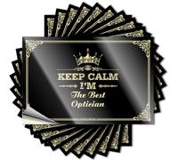 Core Metal Tattoo - Keep Calm I'm The Best Optician Removable Decal Window Easy Peel for Beer(12X18CM)