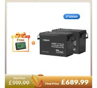 Core Mini - 12.8V 200Ah LiFePO4 Battery w/ Low-Temperature Protection - 2 Pack