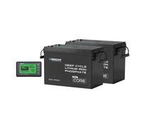 Core Mini - 12.8V 200Ah LiFePO4 Battery w/ Low-Temperature Protection - 2 Pack w/ Battery Monitor (Save 5%)