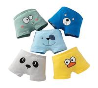 Core Pretty Boys Underwear Kids Cotton Boxer Briefs Animalface Training Boy Shorts for Toddler Size 3-12 Years (Pack of 5) (Animalface, 4-5 Years)