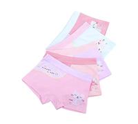Core Pretty Little Girls Cotton Underwear Soft Boy Shorts Kids Comfortable Briefs Nice Panties Cute Cat Pattern Design Underpants(Flower Cat, 6-8 Years)
