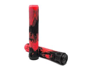 CORE Pro Handlebar Grips, Super Soft 170mm Longneck Universal Cycling Grip fits all Stunt Scooters BMX & Mountain Bikes, Premium comfort Bicycle Handle Grip - Lava (Red/Black)