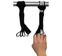 Core Prodigy Talon Pull Up Grip Strength Straps - Nylon Finger and Thumb Loops for Grip Training, Rock Climbing, Hand and Arm Strengthener (Black)