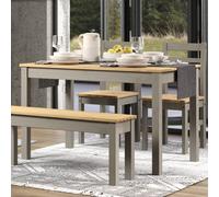 Core Products 1200mm Rectangular Dining Table, Corona Linea Grey Wax H75.0Cm X W120.0Cm X D75.0Cm
