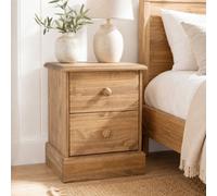 Core Products 2 Drawer Bedside Cabinet, Antique Waxed, Cotswold Range