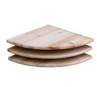 Core Products 3 Pack Corner Shelf Kit, Unfinished Pine
