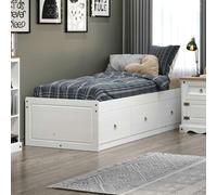 Corona 3ft White Washed Wax Finish Cabin Bed - Size: Single - Wilko
