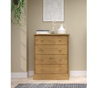 Core Products 4 Drawer Chest Of Drawers, Antique Waxed, Cotswold Collection
