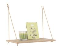 Core Products 44Cm Rope Hanging Shelf Kit - Oak Effect, Wall-Mounted Storage, Adjustable & Easy Installation
