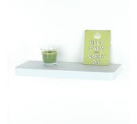 Core Products Arran Large Chunky Floating Shelf Kit, White Shelving, Foil-Wrapped Finish