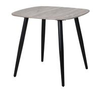 Core Products Aspen 2 Seater Square Dining Table Grey Oak Effect and Black, Grey