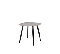 Core Products Aspen Square Dining Table Grey Oak Effect with Black Tapered Legs, Grey