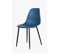 Core Products Aspen White Sintered Stone Round Table with 4 Curve Chairs - Set in Blue Core Products Blue