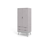 Augusta Grey 2 Door 2 Drawer Wardrobe - Grey