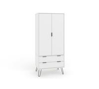 Core Products Augusta 2 Door 2 Drawer Wardrobe White, White