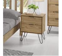 Core Products Augusta 2 Drawer Bedside Cabinet Driftwood - H57cm x W45cm x D39.5 in Light Brown Core Products Light Brown