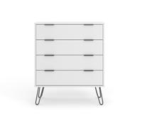 Augusta 4 Drawer Chest of Drawers White, white