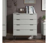 Core Products Augusta 4 Drawer Chest Of Drawers Grey, Grey