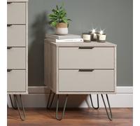 Core Products Augusta 2 Drawer Bedside Cabinet Driftwood, Brown