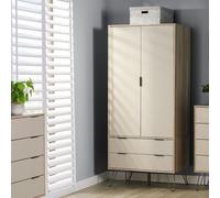 Augusta 2 Door 2 Drawer Wardrobe, Driftwood