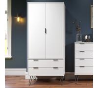 Core Products Augusta White 2 Door, 2 Drawer Wardrobe