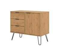 Augusta Small Sideboard with 1 Door and 3 Drawers, Pine