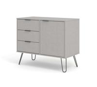 Core Products Augusta Small Sideboard With 1 Door 3 Drawers Grey, Grey