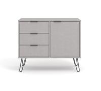 Augusta Small Sideboard With 1 Door, 3 Drawers Core Products Grey One Size