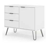 Core Products Augusta Small Sideboard with 1 Door & 3 Drawers - White