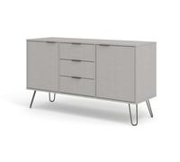 Core Products Augusta Medium Sideboard With 2 Doors, 3 Drawers Grey, Grey
