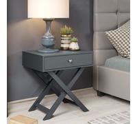Options X Leg 1 Drawer Petite Bedside Cabinet Core Products Dark Blue One Size