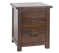 Core Products Tilsbury 2 Drawer Bedside Cabinet, Brown