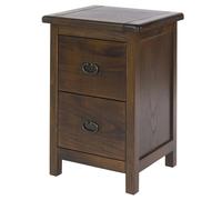 Core Boston Elegant Dark Pine 2 Drawer Petite Bedside Cabinet