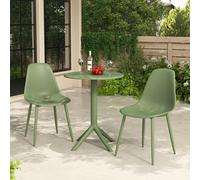 Core Products Cala Round Table And Two Chair Outdoor Or Indoor Bistro Set, H75.0Cm X W60.0Cm X L60.0Cm