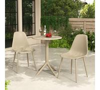 Core Products Cala Round Table And Two Chair Outdoor Or Indoor Bistro Set H75.0Cm X W60.0Cm X L60.0Cm