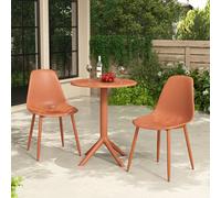 Core Products Cala Round Table And Two Chair Outdoor Or Indoor Bistro Set, H75.0Cm X W60.0Cm X L60.0Cm