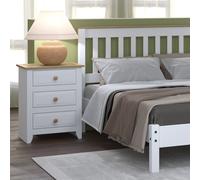 Core Products Capri Carbon 3 Drawer Bedside Cabinet in White Core Products White