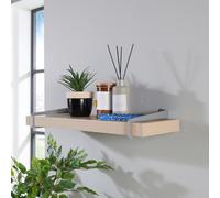 Core Products Keer 60Cm Chunky Shelf With Slide On Brackets - Oak Effect, Brown