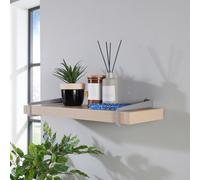Core Products Chunky Light Oak Effect Wall Shelf - Slide-On Brackets, Sturdy Storage, W60Cm X L19.5Cm X H3.8Cm