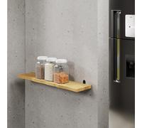 Core Products Chunky Pine Shelf Kit 90Cm - Wavy Live Edge Wall Display, Metal L Brackets, Antique Wax Finish