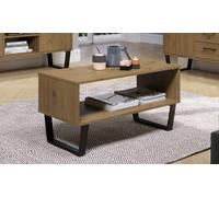 Core Products Coffee Table With Under Storage Shelf, Antique Waxed Pine H46.6Cm X W91.0Cm X D45.0Cm