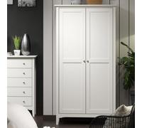 Core Products Como White White 2 Door Wardrobe White