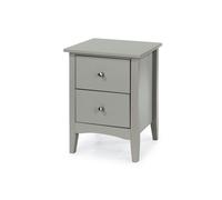 Core Products Como Grey Grey 2 Drawer Bedside Cabinet Grey, Grey